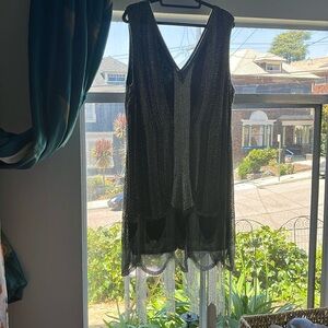 Gorgeous hand beaded mid length dress